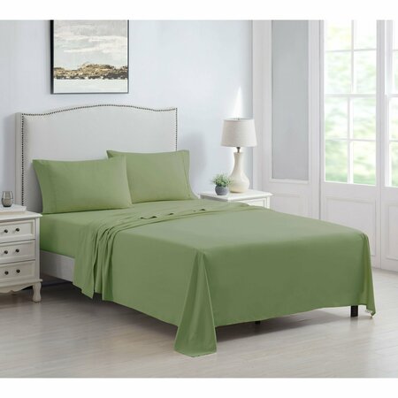 KATHY IRELAND 4 Piece Brushed Microfiber Sheet Set - King - Sage 1220KGSG